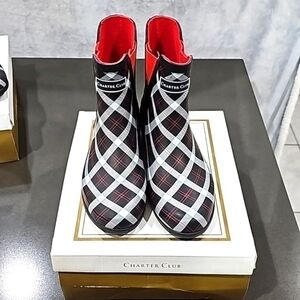 🆕️ Charter Club Cloudburst Stretch Rain Boots Varios Sizes New in Box